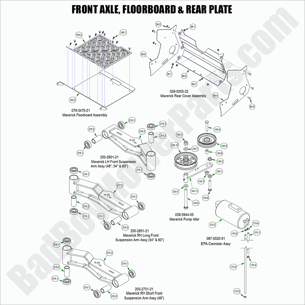 2022 Maverick - Front Axle, Floorboard & Rear Plate